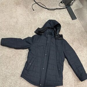 Vince Dark grey Hooded Puffer Jacket